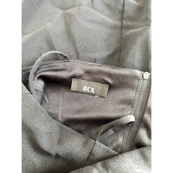 Vintage Y2K BCX Black Satin Trim Fit & Flare Dress Cocktail Party Dress size XS - Picture 3 of 11